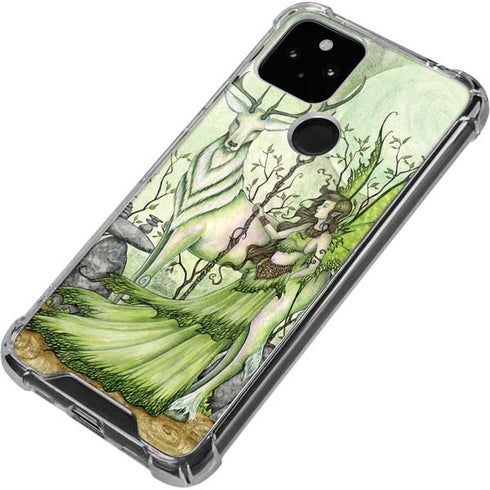 Amy Brown Guardian Fairy and Stag Google Pixel 5a 5G Clear Case